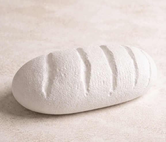 Реалістичний батон з пінопласту Біла заготовка для декору, фото 1