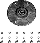 Опора барабана Ardo з протилежного боку від шківа