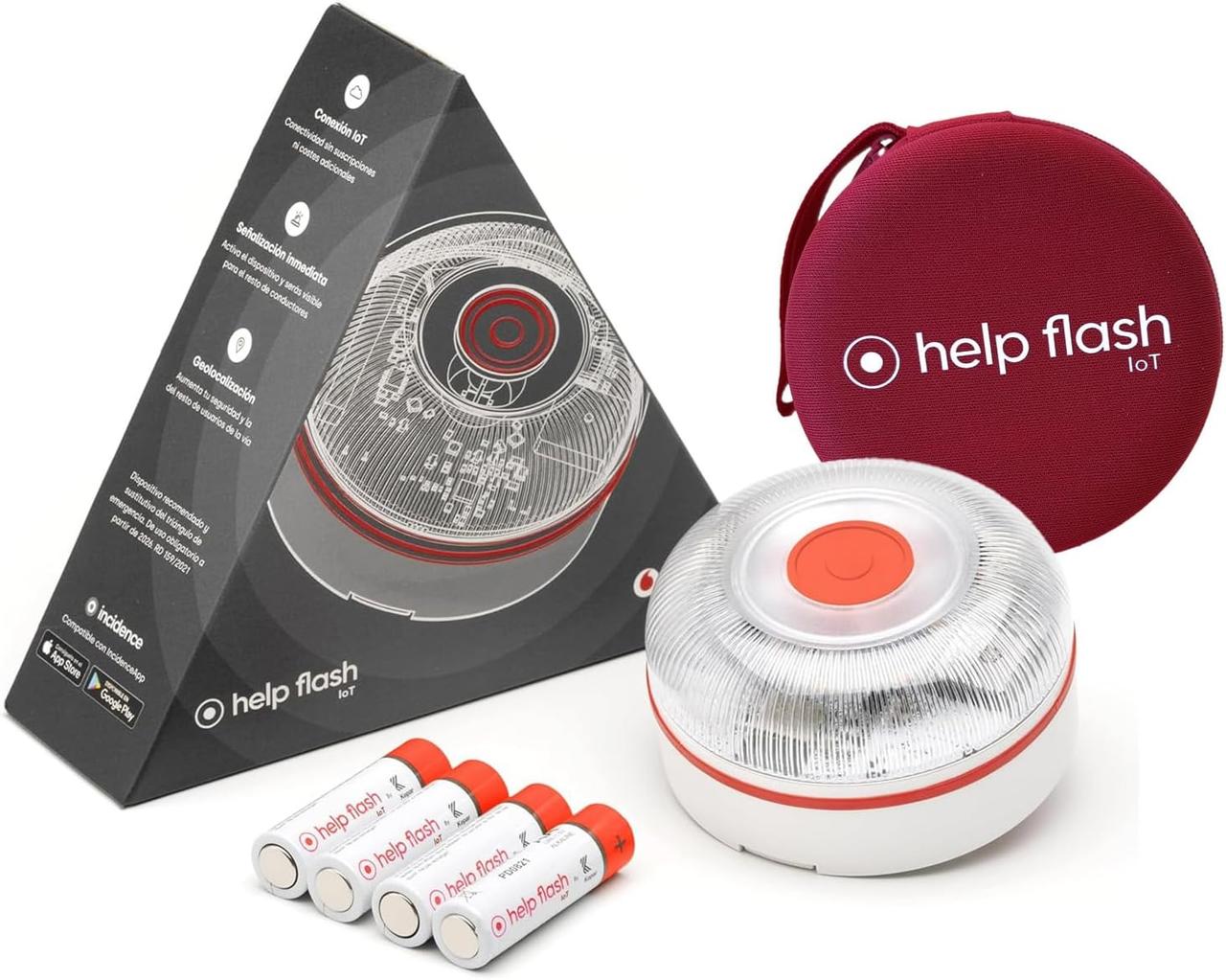 Датчик допомога в прошивці IoT Emergency Light V16 з геолокацією + червона неопренова кришка, розширювана з 2026 року, з DGT 3.0, фото 1