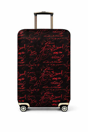 Чохол для валізи ⬩ Автограф RunningTiger ⬩ захисний неопрен ⬩ чорно-червоний