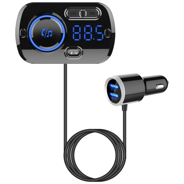 FM-трансмітер BT Hands Free Car Charger BC49BQ Bluetooth 5.0 QC 3.0 Quick Charge, фото 1