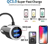 FM-трансмітер BT Hands Free Car Charger BC49BQ Bluetooth 5.0 QC 3.0 Quick Charge, фото 5