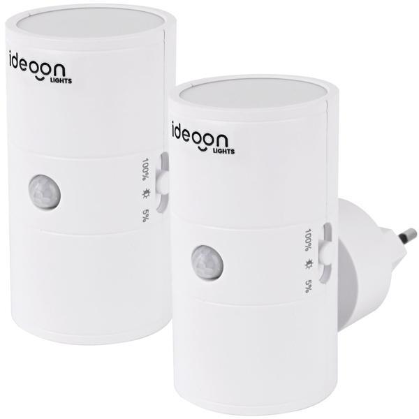 Ideoon 2 нічні світильники для під'єднання до детекторів руху та яскравості, змінна інтенсивність — розумні орієнтаційні лампи, фото 1