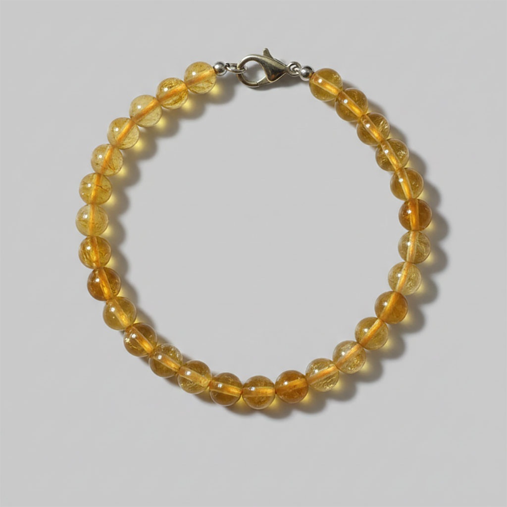 Цитрин Ø6 браслет, 0628ТЦ, фото 1