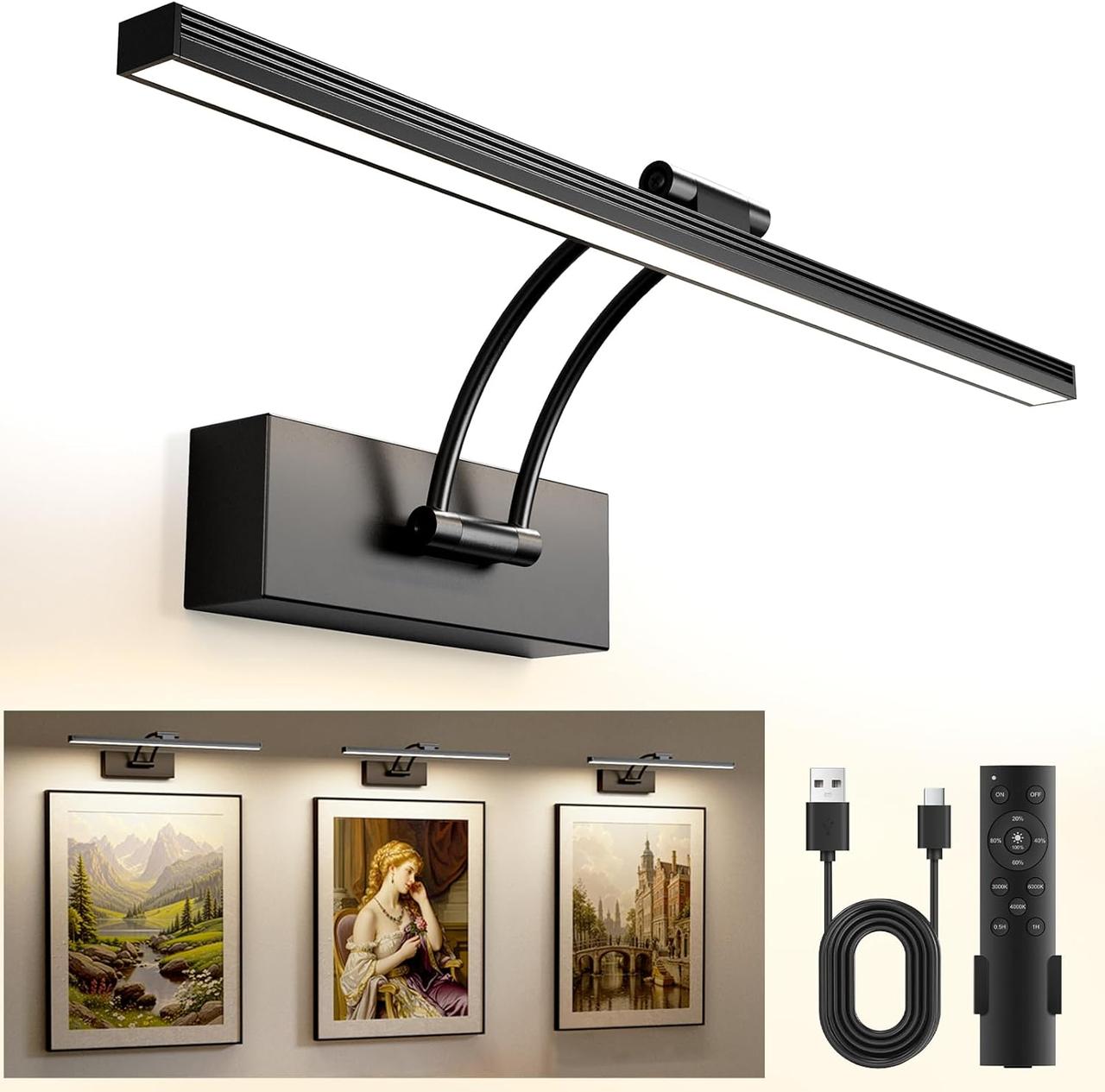 Ліхтар для настінних перезаряджуваних бездротових світильників із дистанційним керуванням, магнітний світильник для малювання, фото 1