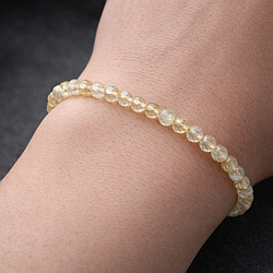 Цитрин гранований Ø4 браслет, 0630ТЦ