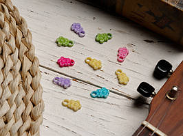 Пластикові елементи для творчості і декупажу. Підвіска-квіточка. Колір мікс. 17мм