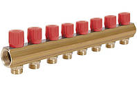 Колектор Icma №1105 з регулювальними вентилями 1“ 8 виходів (871105PL0511)
