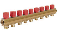 Колектор Icma №1105 з регулювальними вентилями 1“ 9 виходів (871105PS0511)