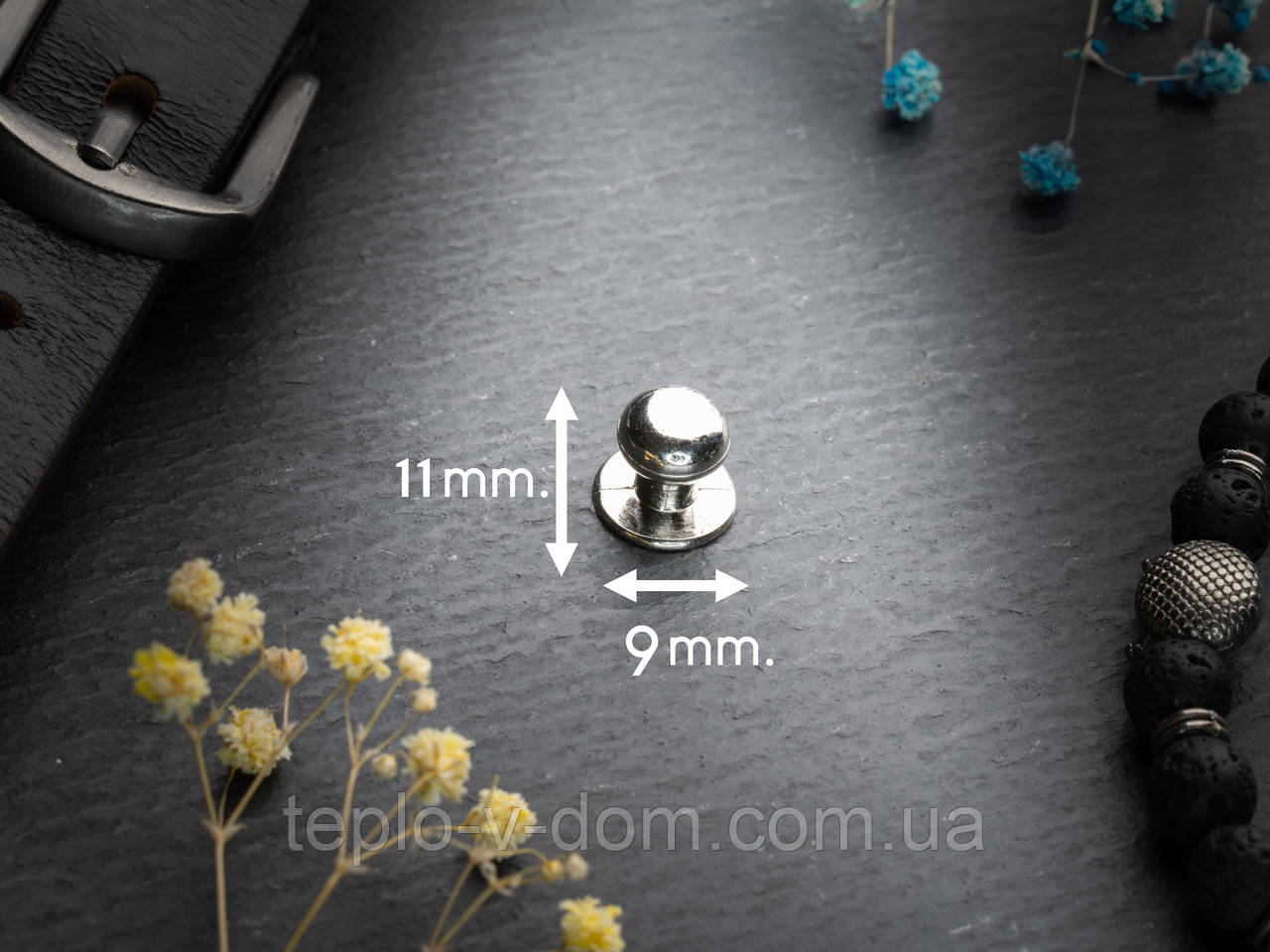 Кобурний гвинт. Колір "світле срібло". 9х11мм