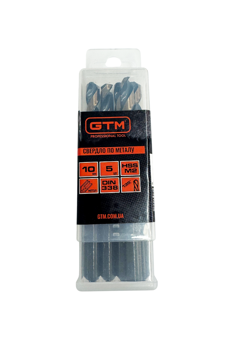 GTM Свердло 10,0 мм HSS 5шт з подвійним покриттям