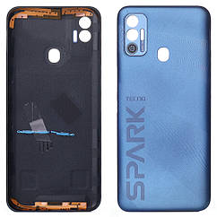 Задня кришка Tecno Spark 7 KF6n (блакитна оригінал Китай)