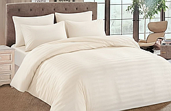 Постільна білизна «Сім'я» Кремова комплект для ліжка з підковдри простирадла та двох наволочок