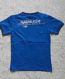 Синя футболка для хлопчиків зріст 110,116, фото 3