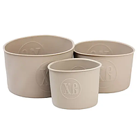 Набір форм для випікання пасхи силіконові 3 шт 1.7 л 1 л 0.6 л Бежевий HP-35-557BE