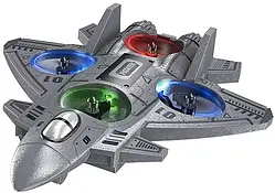 Дитяча іграшка літак Fighter CZ35 для трюків квадрокоптер, що світиться, на пульті управління