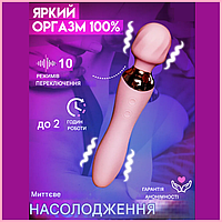 Вібратор двосторонній у вигляді мікрофона, Стимулятор з вібрацією клітора та вагіни, Інтимні іграшки