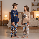 Підліткова піжама для дівчинки з малюнком Котиків інтерлок, фото 6