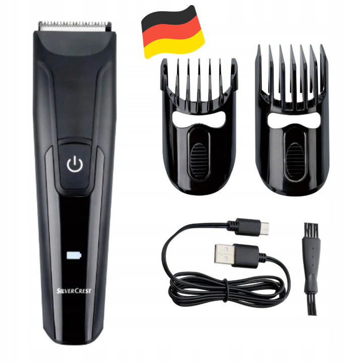 Акумуляторна машинка для стриження SilverCrest SHCA 3.7 A1 (Li-Ion 60 хв, 2 насадки 1-33 мм, USB-C, Німеччина), фото 1