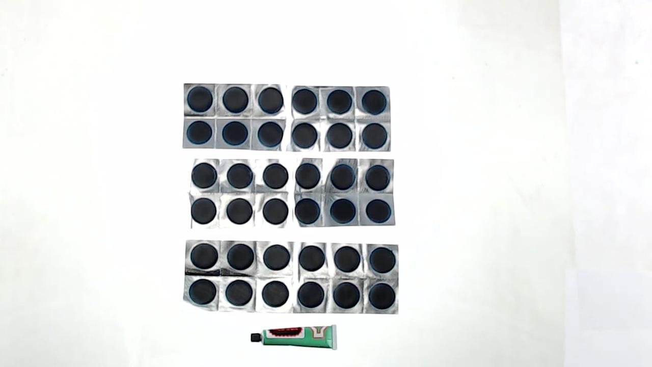 Ремкомплект камери Ø30 (36 латок, клей) YKX (mod.A), фото 1