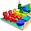 Дерев'яна гра сортер Монтессорі Limo toy з магнітною риболовлею MD 1602-UA Файні розваги, фото 3