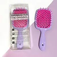 Розчіска для волосся Superbrush Plus Hollow Comb, фіолетова/рожева