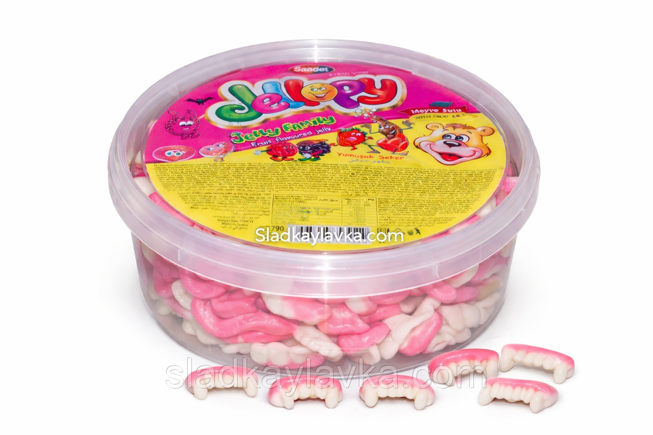 Жувальні цукерки Jelopy Jelly Family Зуби 600 г (Saadet), фото 1