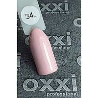 Гель-лак OXXI Professional № 034 (бледный персико-розовый, эмаль), 10 мл