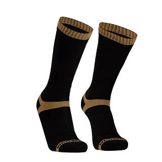 Шкарпетки водонепроникні Dexshell Hytherm Pro Socks, розмір S (36-38), чорні з коричневою смугою  hatka - гарант качества