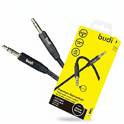 Аудіо кабель mini jack 3.5 мм для колонок Budi DC12712B / Аукс для колонок / Кабель міні джек / Кабель міні джек / AUX кабель