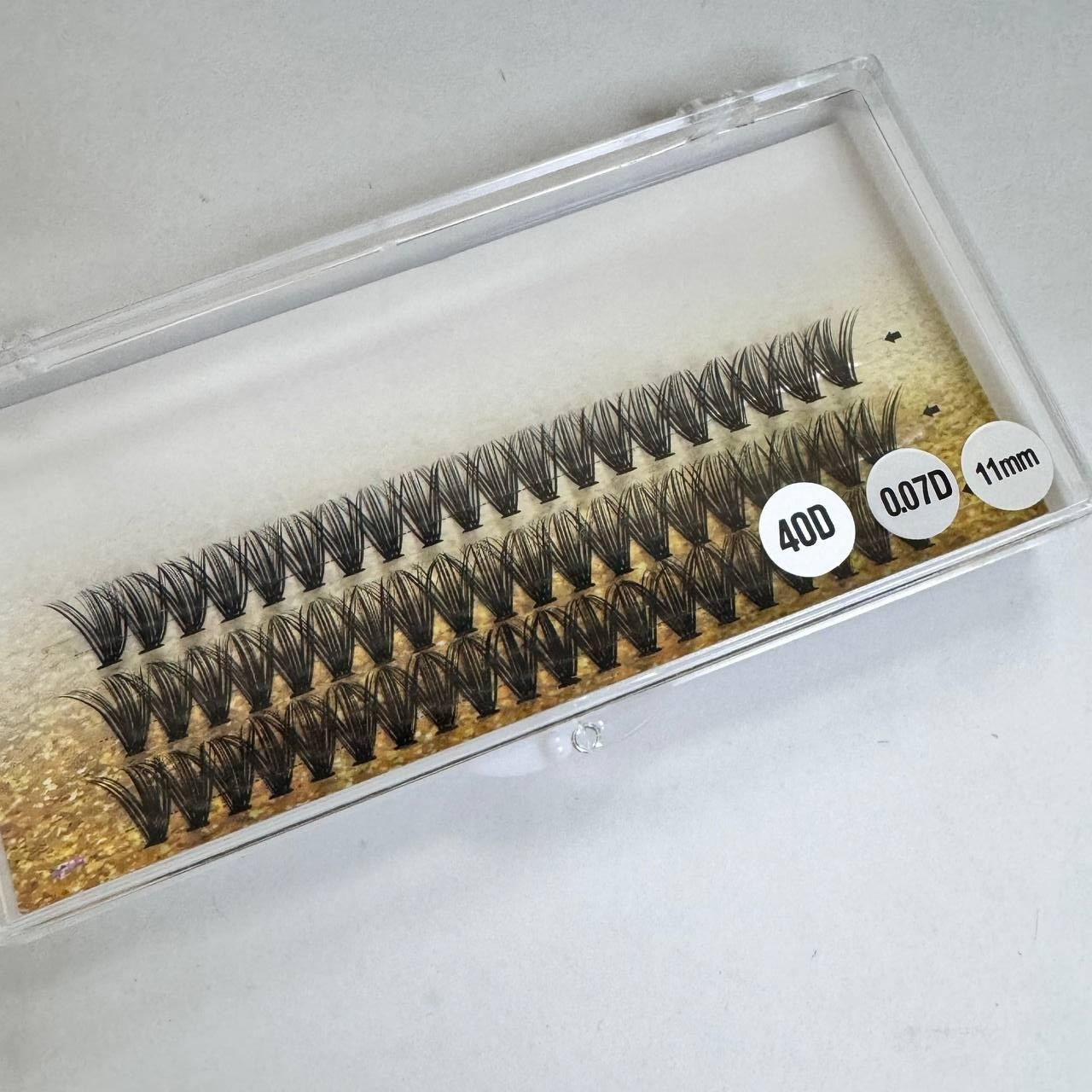 Набір пучкових вій (11мм), вигін D