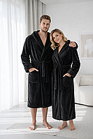 Халат унісекс з капюшоном «Black Diamond», чорний