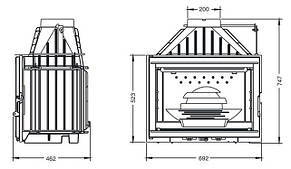 Камінна топка INVICTA 700 GRANDE VISION із шимером, фото 3