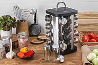 Набір для спецій Edenberg EB-4029 18 предметів чорний dutyfree