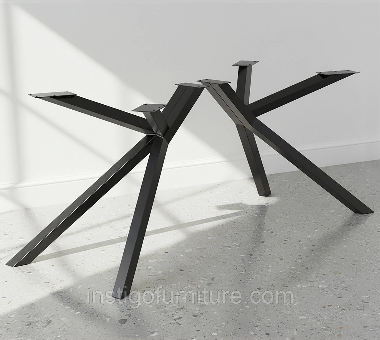 Каркас подвійний для столу з металу 1860×750 мм, H 725 мм 2 шт Чорний, фото 1