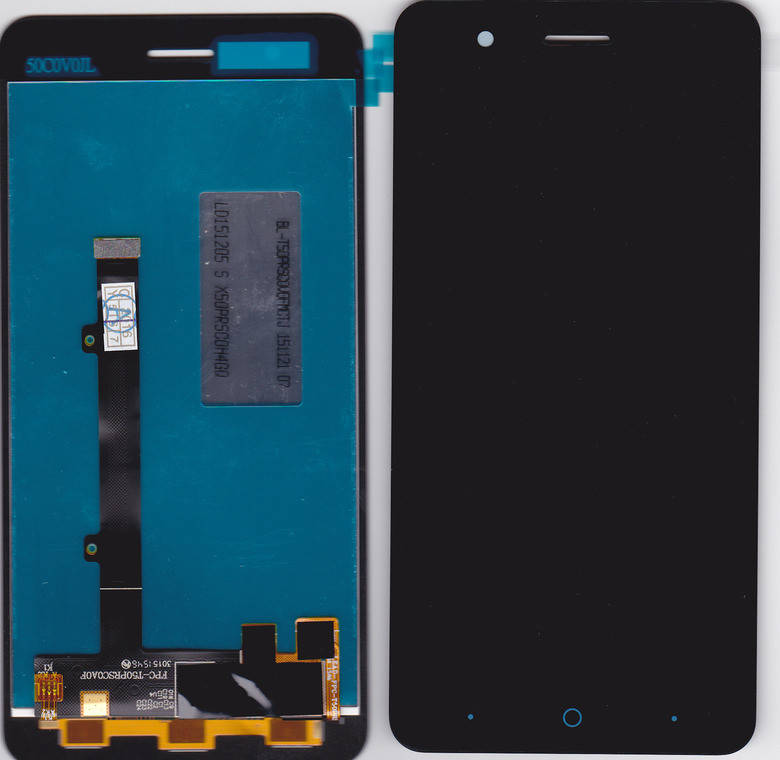 

Дисплей для мобильного телефона Zte A510, черный, с тачскрином, ORIG