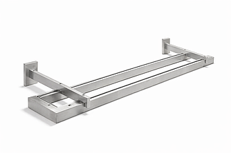 Карниз дворядний з кутовим з’єднанням (штора + тюль), Арін FULL BOX, Сталевий (сірий)