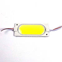 Світлодіод - Модуль 12V COB 1 Білий Овал Прозора Лінза (85*35мм) (H8535) (1шт)