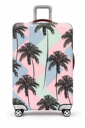 Чохол для валізи ⬩ Уже на пляжі з пальмами S RunningTiger ⬩ ручна поклажа ⬩ рожевий