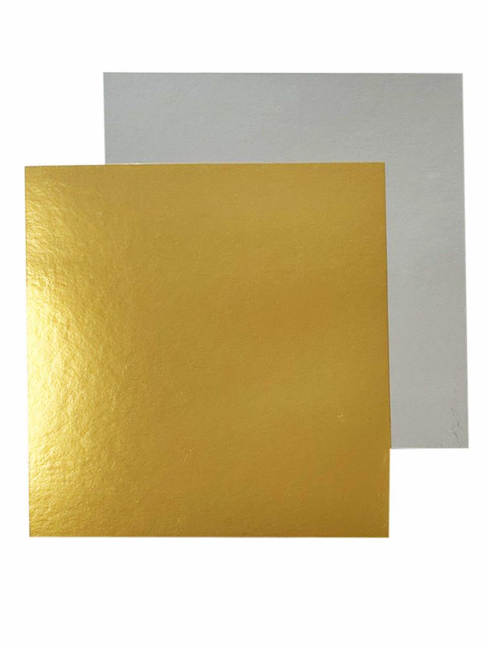Підкладка під торт 450*450, золото/срібло, фото 1