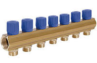 Колектор Icma №1105 з регулювальними вентилями 1“ 7 виходів (871105PR0512)