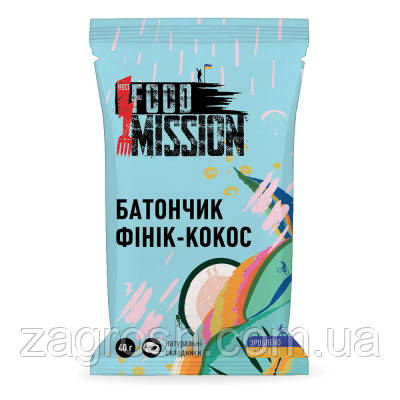Promo Ціна! Батончик Food Mission Кокосовий 40 г (fm.30658) - тільки на ZaGrosh.com.ua, фото 1