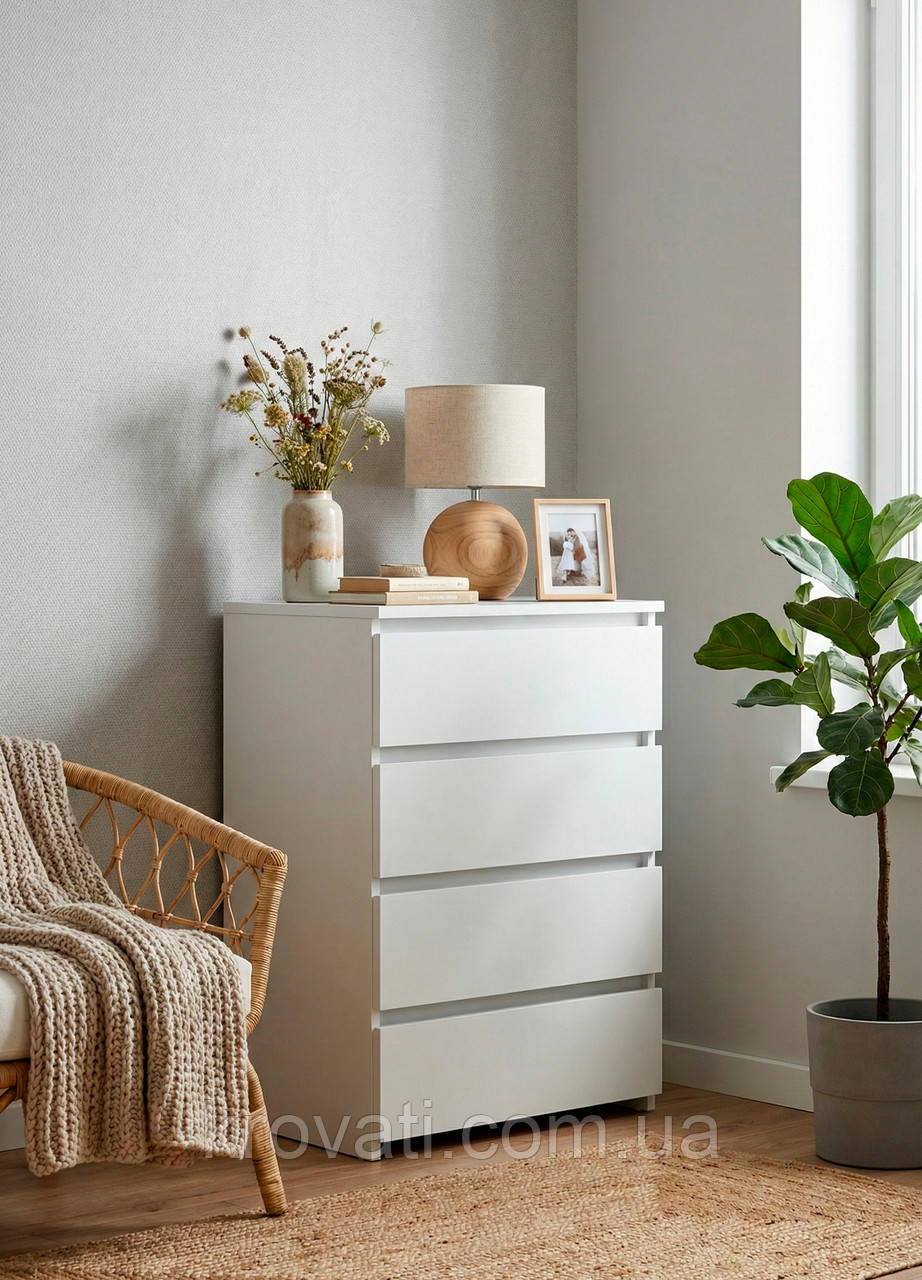 Комод 4Ш Бруклін, Меблі Сервіс, Білий