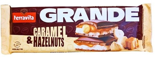 Шоколад Молочний Terravita Caramel & Hazelnuts Карамель Фундук 235 г Польща, фото 1