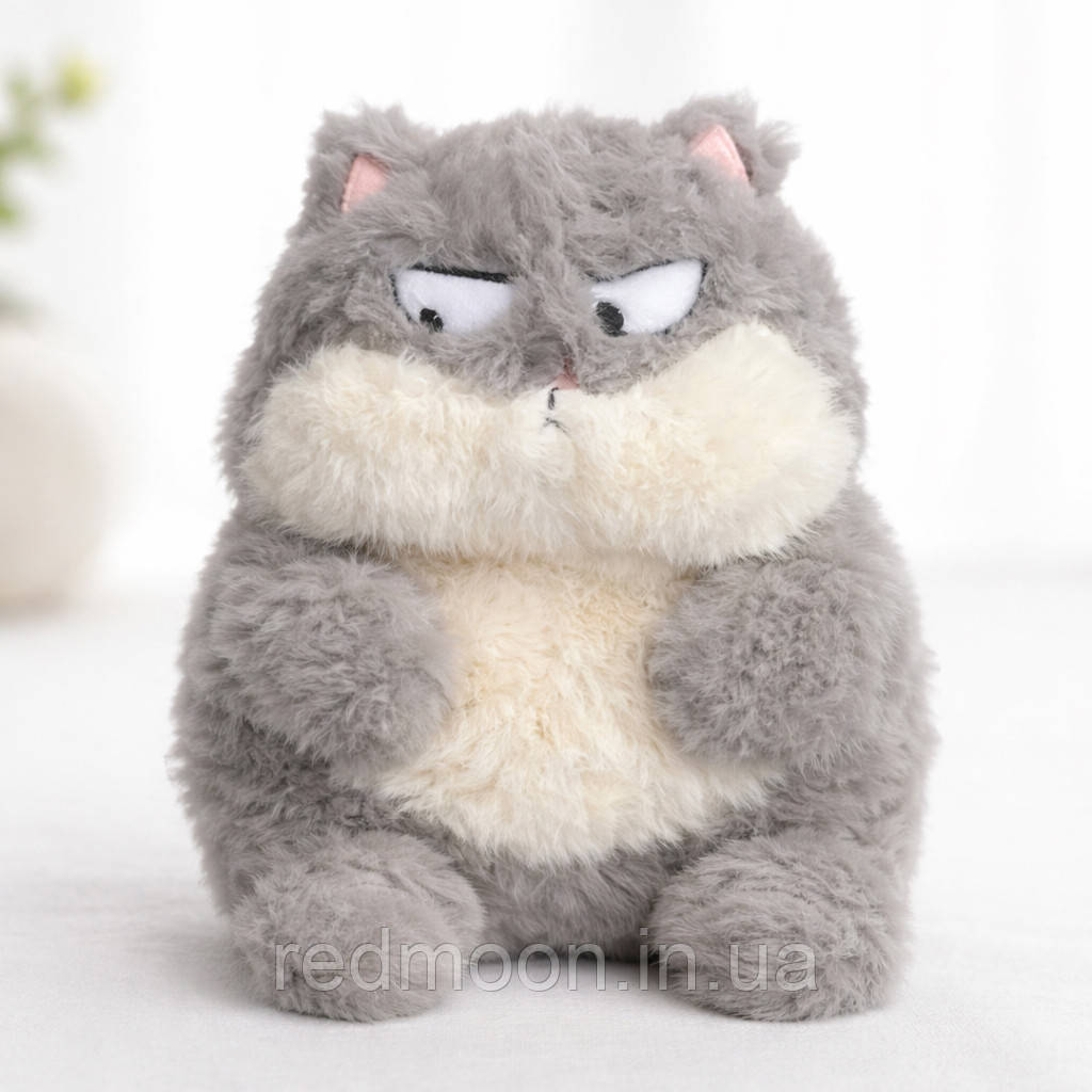 Плюшевий кіт Буки 23 см, Сірий / Дитяча іграшка плюшева / М'який кіт / Плюшевий котик / М'яка іграшка Букі, фото 1