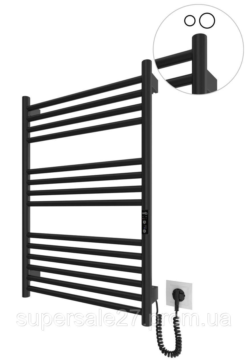 Електрична рушникосушарка HF Greenwich 770x530 black matte 6.1.0302.06.BM, Черный матовый, універсальне (конектор), Електронний, фото 1