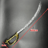 Набір 2 Шаблі довгі 65 см із подвійним ефесом рукоятки. Старовинна Бронза, Пластик, фото 7