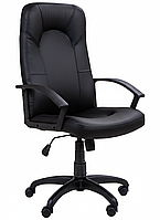 Офісне крісло на коліщатках чорне Ровер з механізмом Tilt і високою спинкою для керівника та персоналу AMF