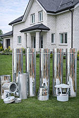 Ø 220/280 стенка 0.6 мм Комплект  димоходу  неірж / неірж Сендвіч  ВУ