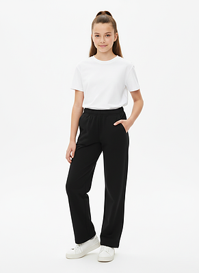Дитячі штани для дівчинки чорні (10-14 років)